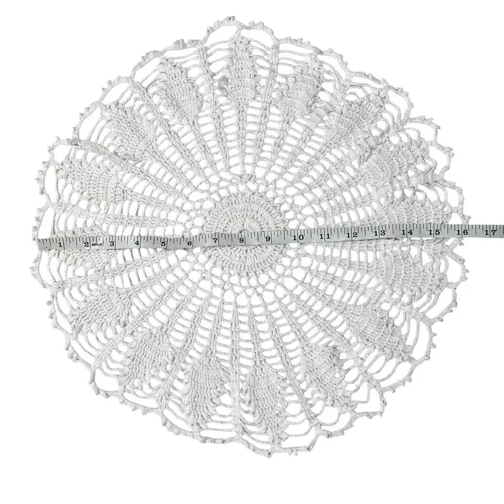 Crochet Doily White 16